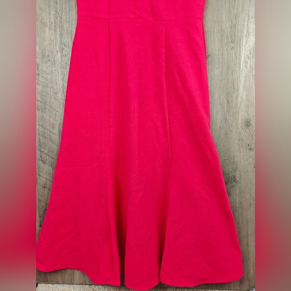 NWT Black Halo Fit & Flare V-neck Knee Length Dress in Snap Dragon Red Size 2 - Picture 6 of 11